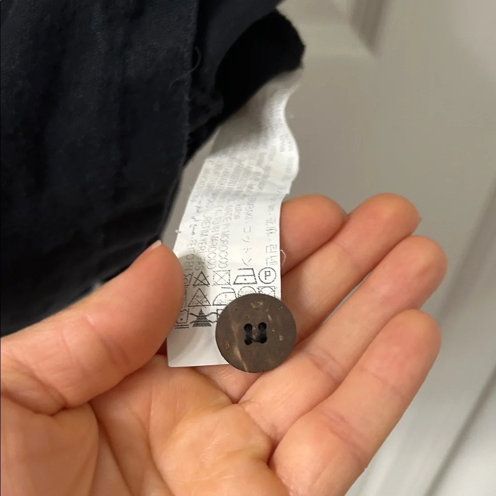 Zara Black Sleeveless Button-Down Romper - Picture 3 of 4